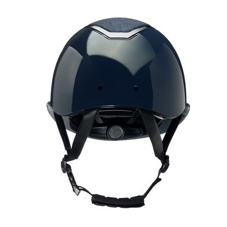 Charles Owen Kylo Glossy Mips Ridehjelm m. Bred Skygge - Navy/Sparkley Grey