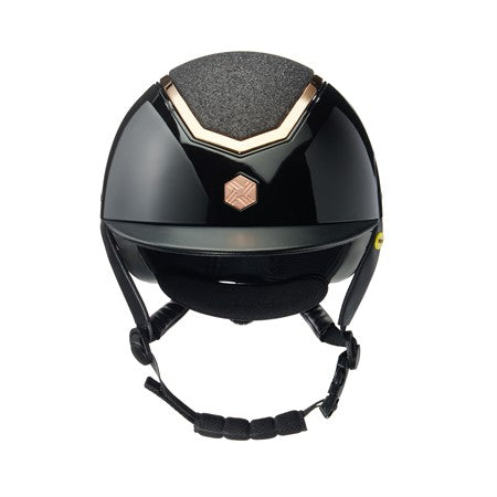 Charles Owen Kylo Glossy Ridehjelm M. Mips - Sort/Sparkley Rose