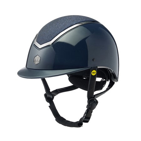 Charles Owen Kylo Glossy Ridehjelm M. Mips - Navy/Sparkley Grey