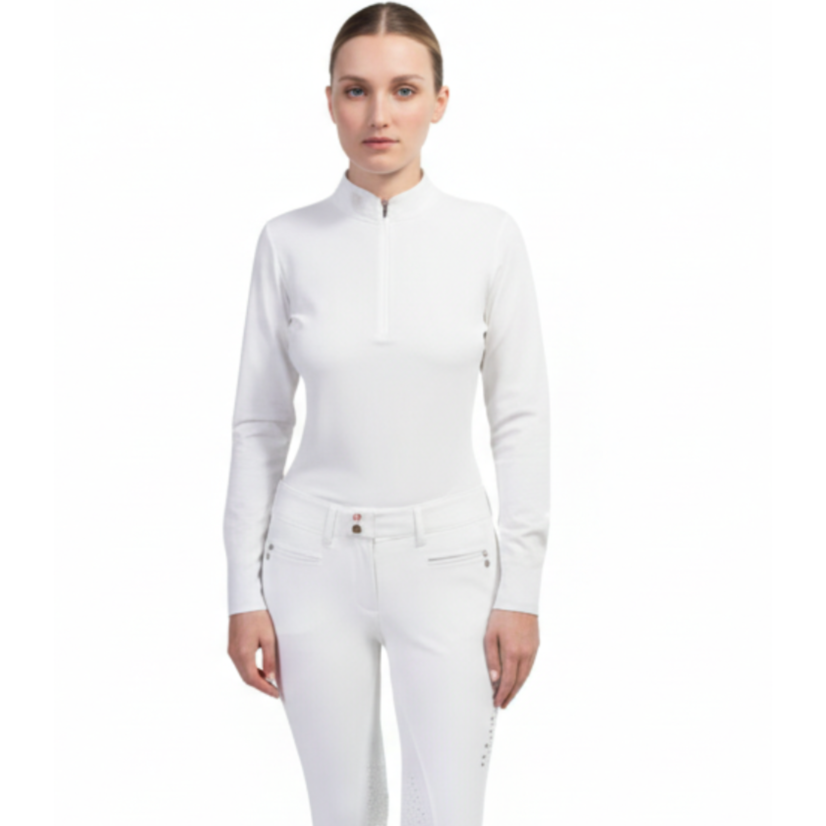 Samshield Loise Crystal Leaf Langærmet Stævneshirt - Hvid