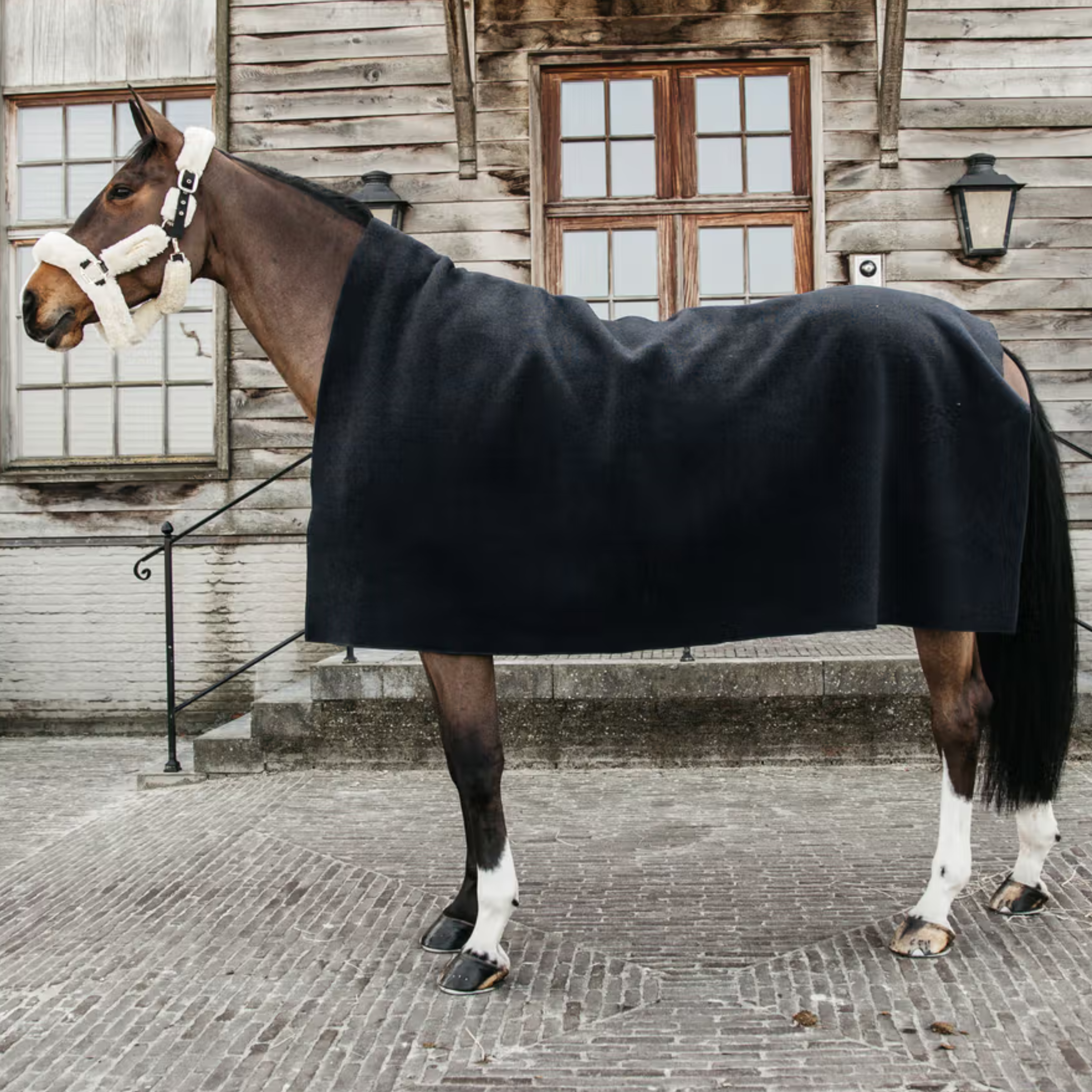 Kentucky Fleece Square Dækken - Sort