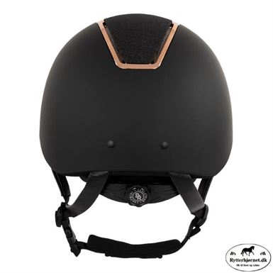 BR Omega Ridehjelm M. Bred Skygge og Glitter - Sort/Rosegold