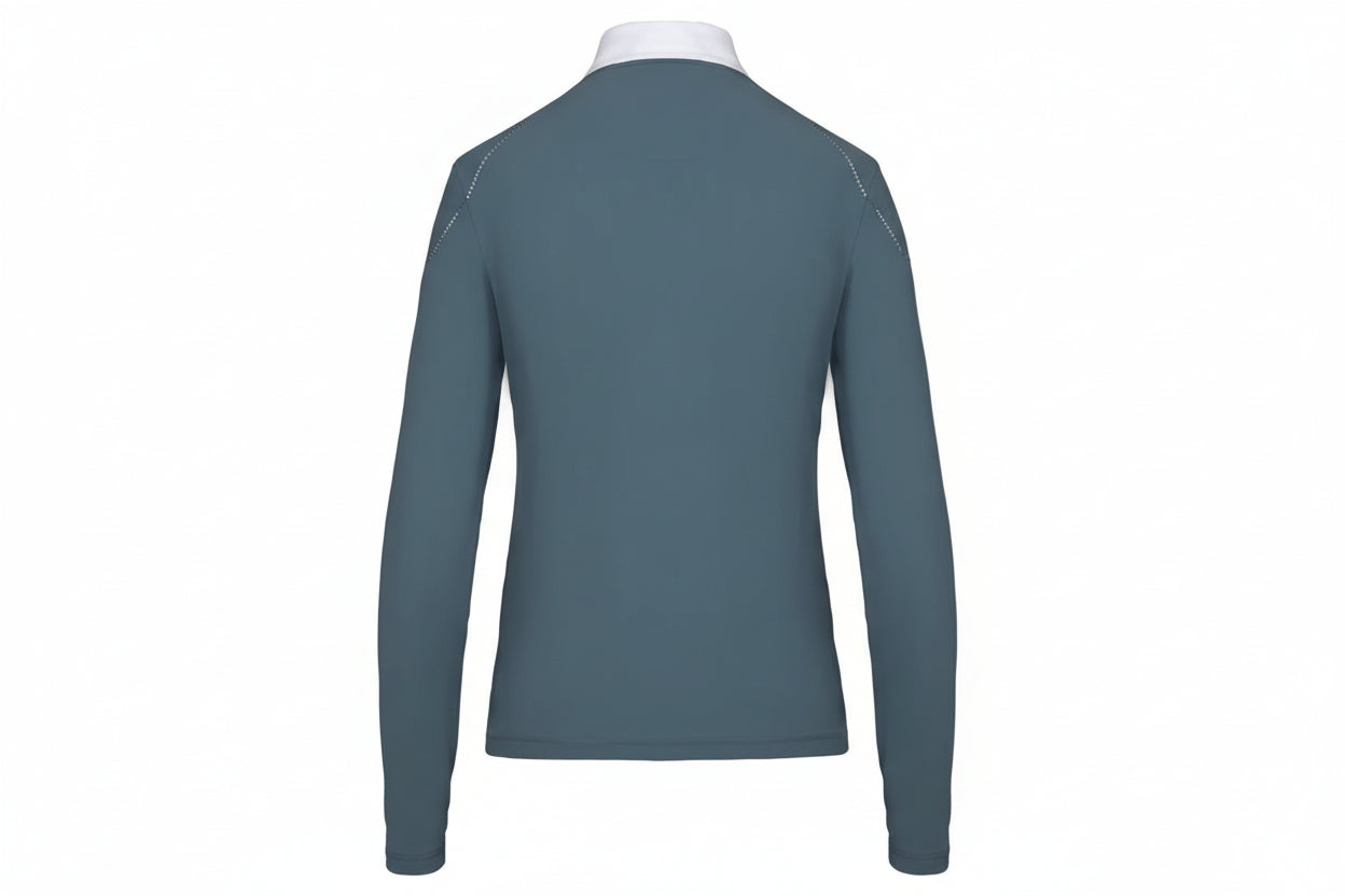 Cavalleria Toscana Beaded Motif Polo - Petrol