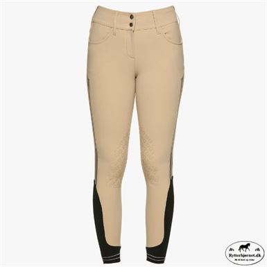 Cavalleria Toscana Embossed Strip Ridebuks M. Knægrip - Beige