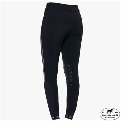 Cavalleria Toscana Embossed Stripe Ridebuks m. Knægrip - Navy