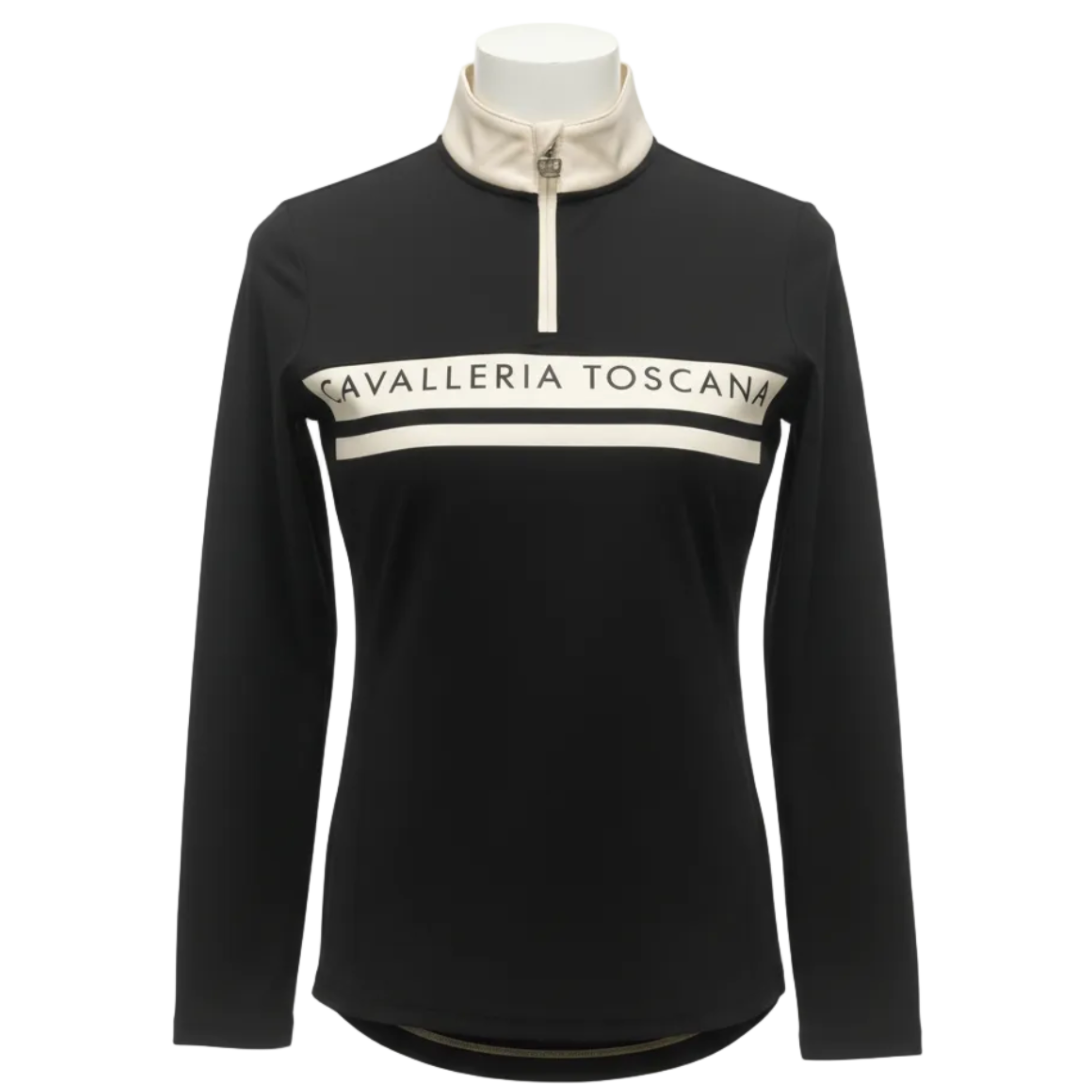 Cavalleria Toscana Flocked Logo Striped Stævneshirt Til Børn - Navy