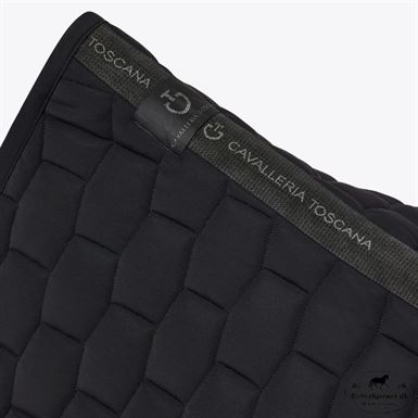 Cavalleria Toscana Geometric Quilted Dressurunderlag - Sort