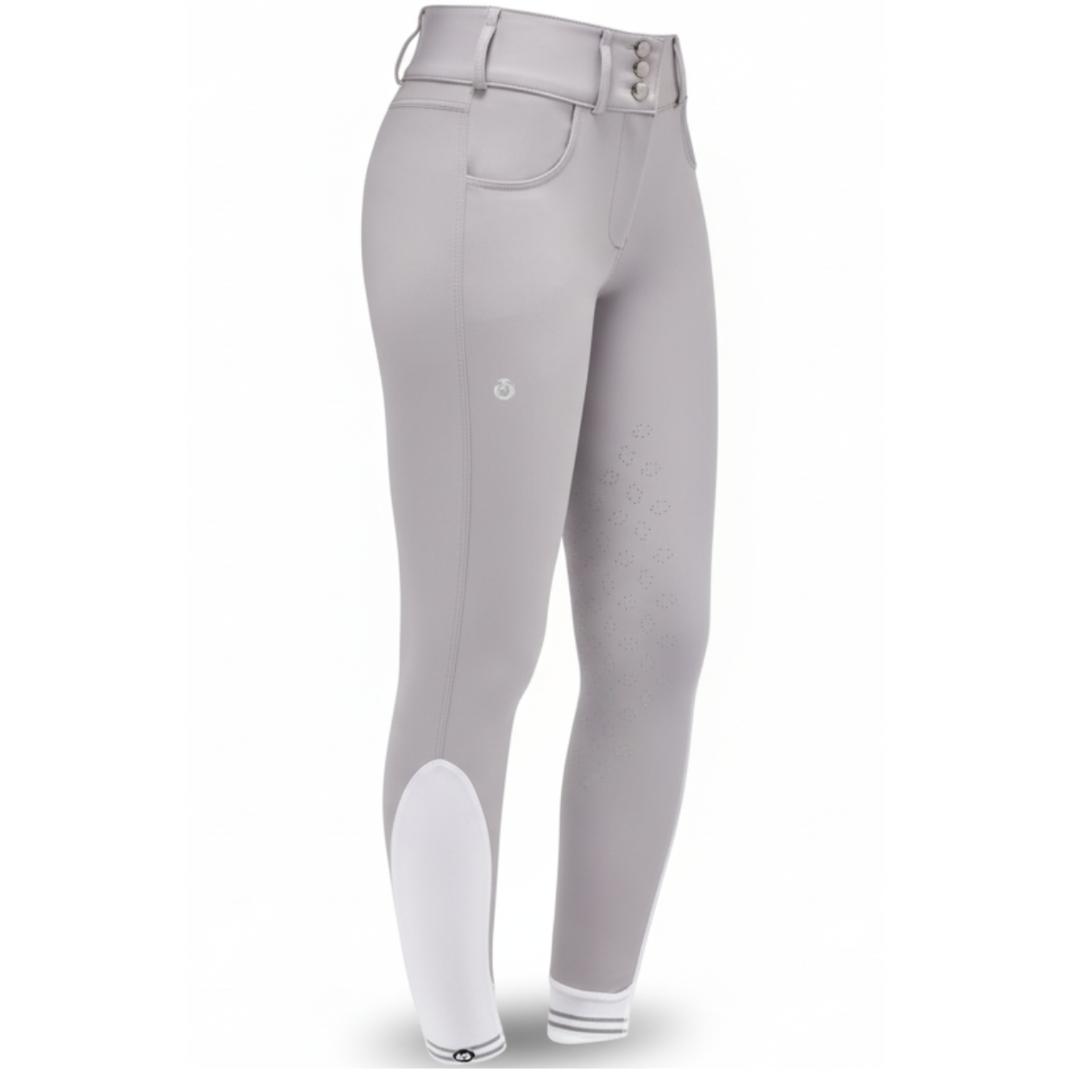 Cavalleria Toscana High Waist Ridebukser M.Fuldgrip- Lys Grå