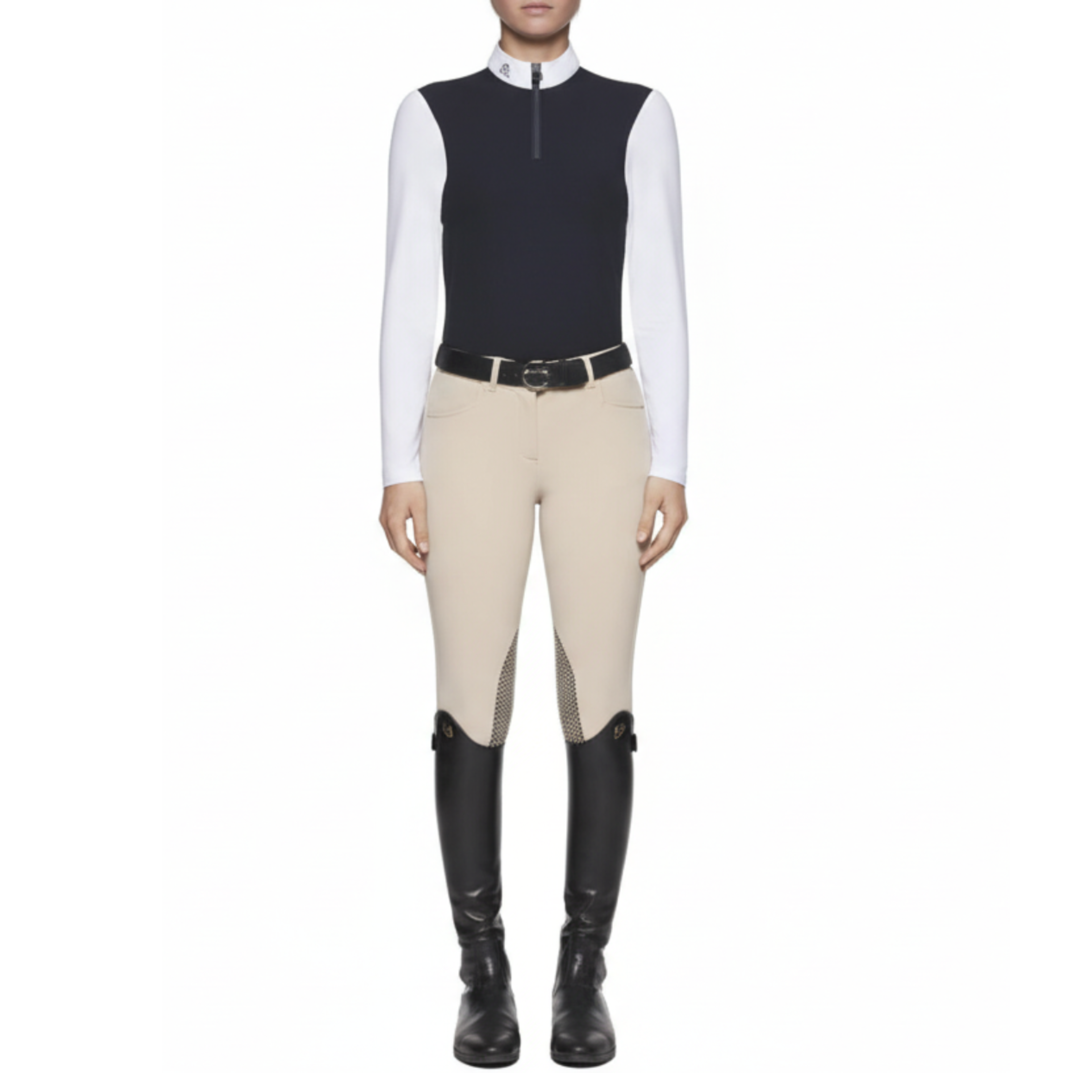 Cavalleria Toscana Honeycomb Competition Polo - Navy