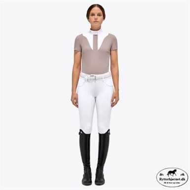 Cavalleria Toscana Jersey Poplin Bib Stævneshirt - Lys Taupe