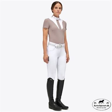 Cavalleria Toscana Jersey Poplin Bib Stævneshirt - Lys Taupe
