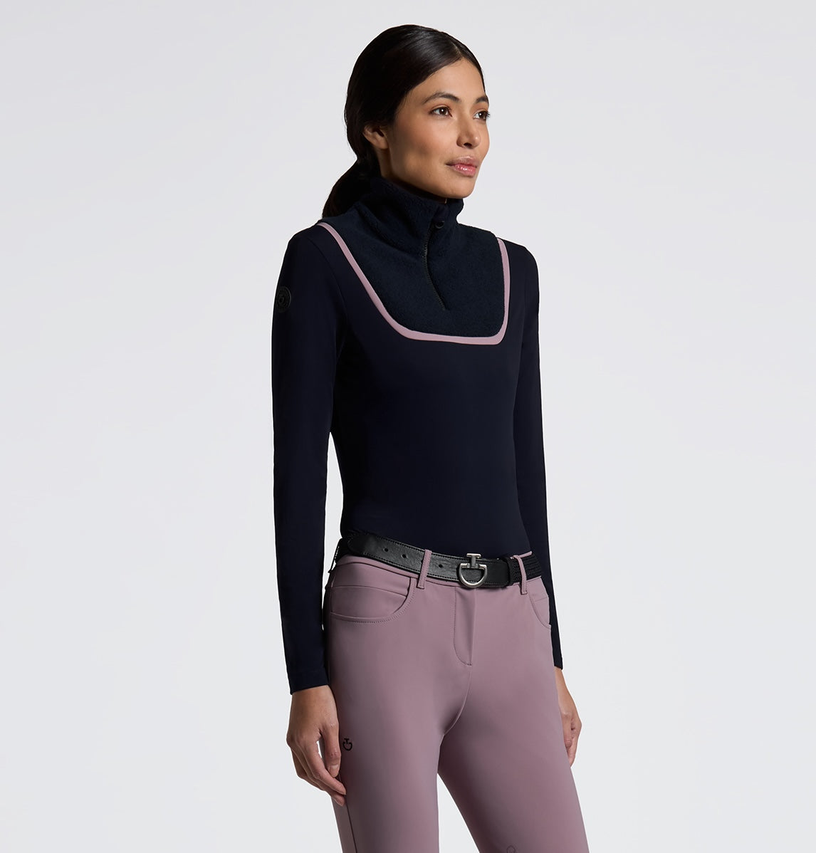 Cavalleria Toscana Jersey Fleece Bluse