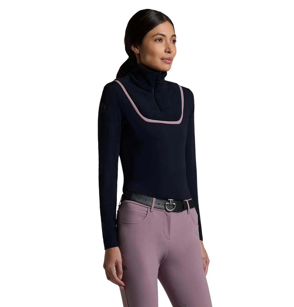 Cavalleria Toscana Jersey Fleece Bluse