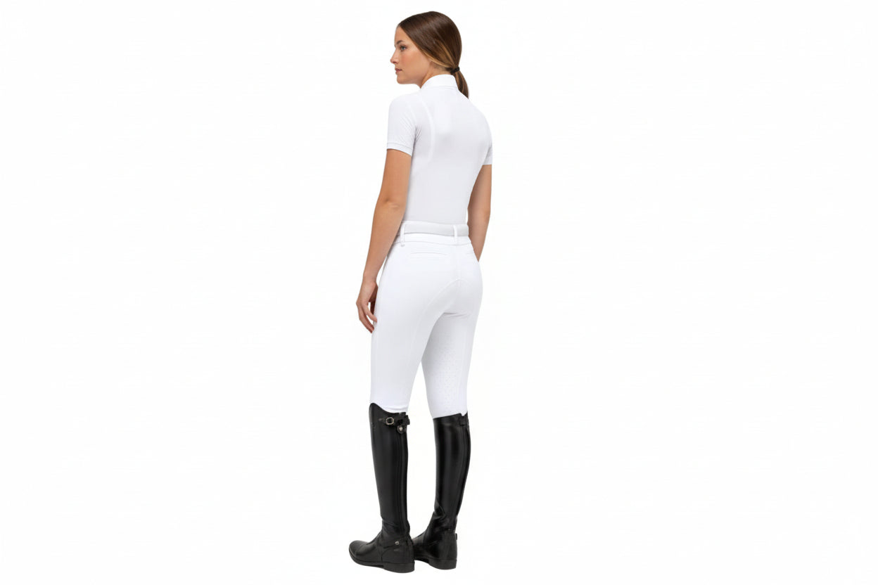 Cavalleria Toscana Jersey Competition Polo M.Mesh - Hvid