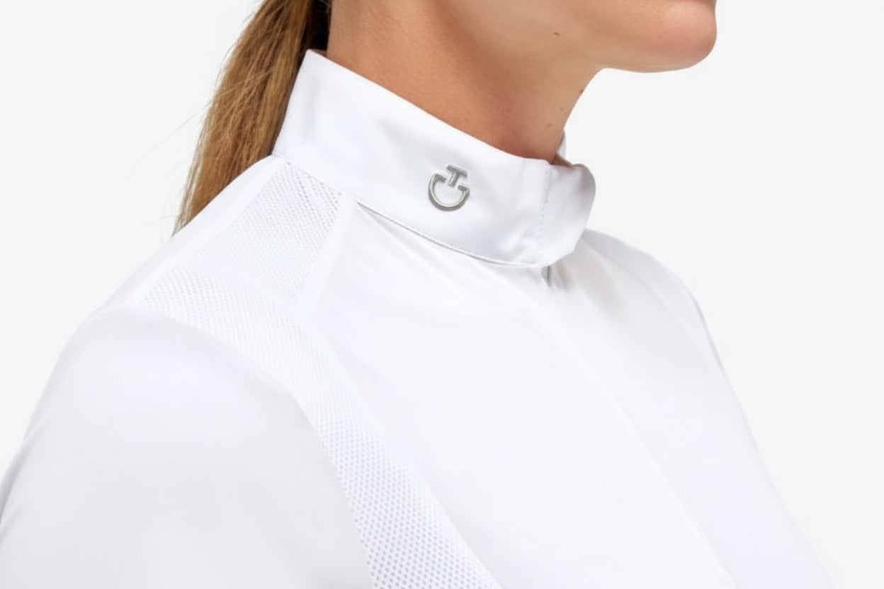 Cavalleria Toscana Jersey Competition Polo M.Mesh - Hvid