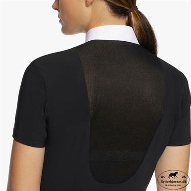 Cavalleria Toscana Lacey Drop Stævnebluse - Sort/Hvid