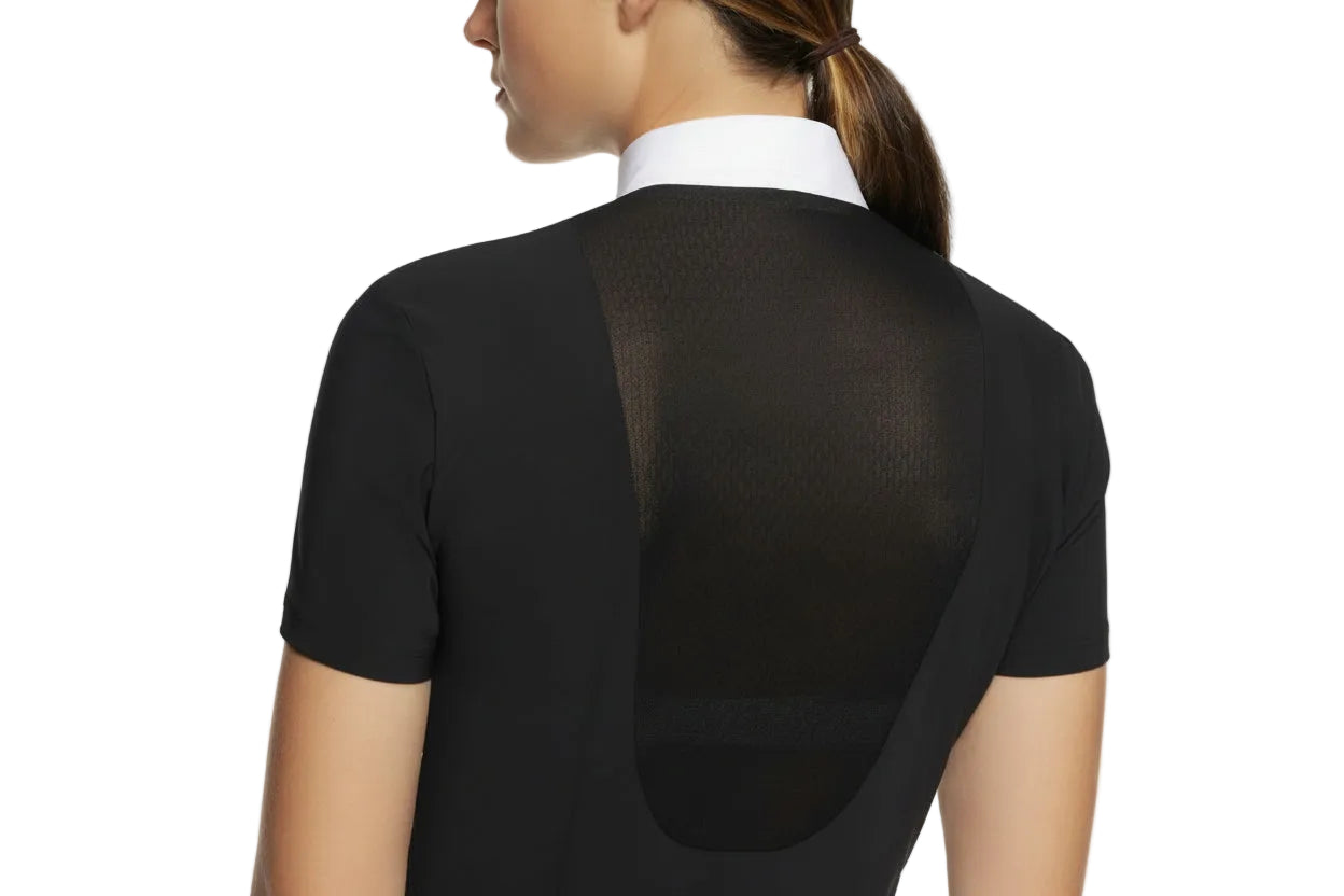 Cavalleria Toscana Lacey Drop Stævnebluse - Sort/Hvid