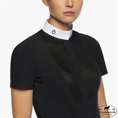 Cavalleria Toscana Lacey Drop Stævnebluse - Sort/Hvid