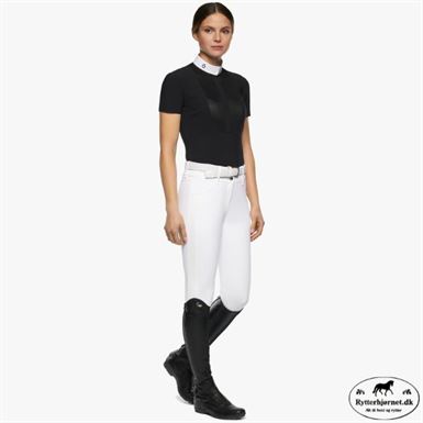 Cavalleria Toscana Lacey Drop Stævnebluse - Sort/Hvid