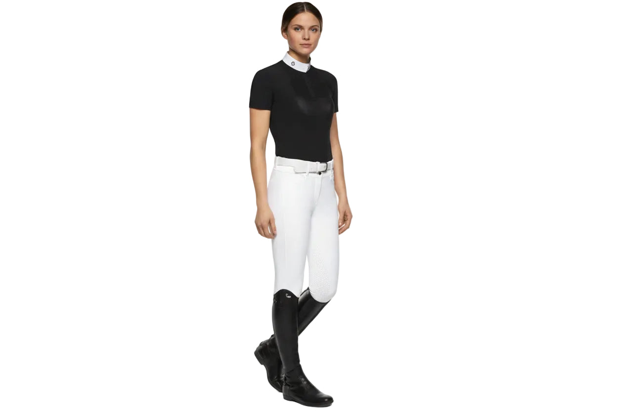 Cavalleria Toscana Lacey Drop Stævnebluse - Sort/Hvid