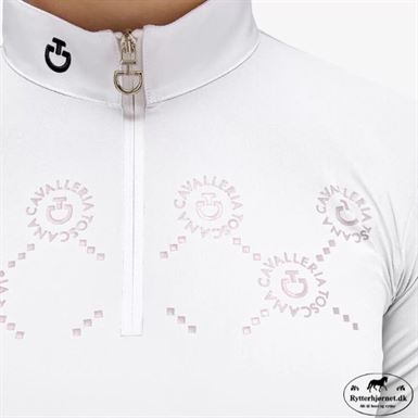 Cavalleria Toscana Mini Orbit Print Jersey Langærmet Stævnetrøje - Hvid
