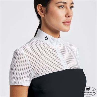 Cavalleria Toscana Perforated Jacquard T- Shirt - Navy