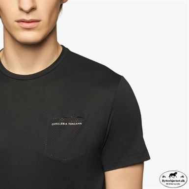 Cavalleria Toscana Jersey Pique Herre T-shirt - Sort