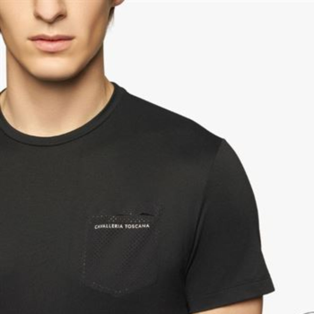 Cavalleria Toscana Jersey Pique Herre T-shirt - Sort