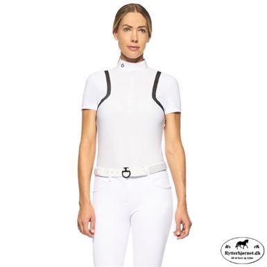 Cavalleria Toscana Textured Jersey Stævnepolo M. Mesh - Hvid