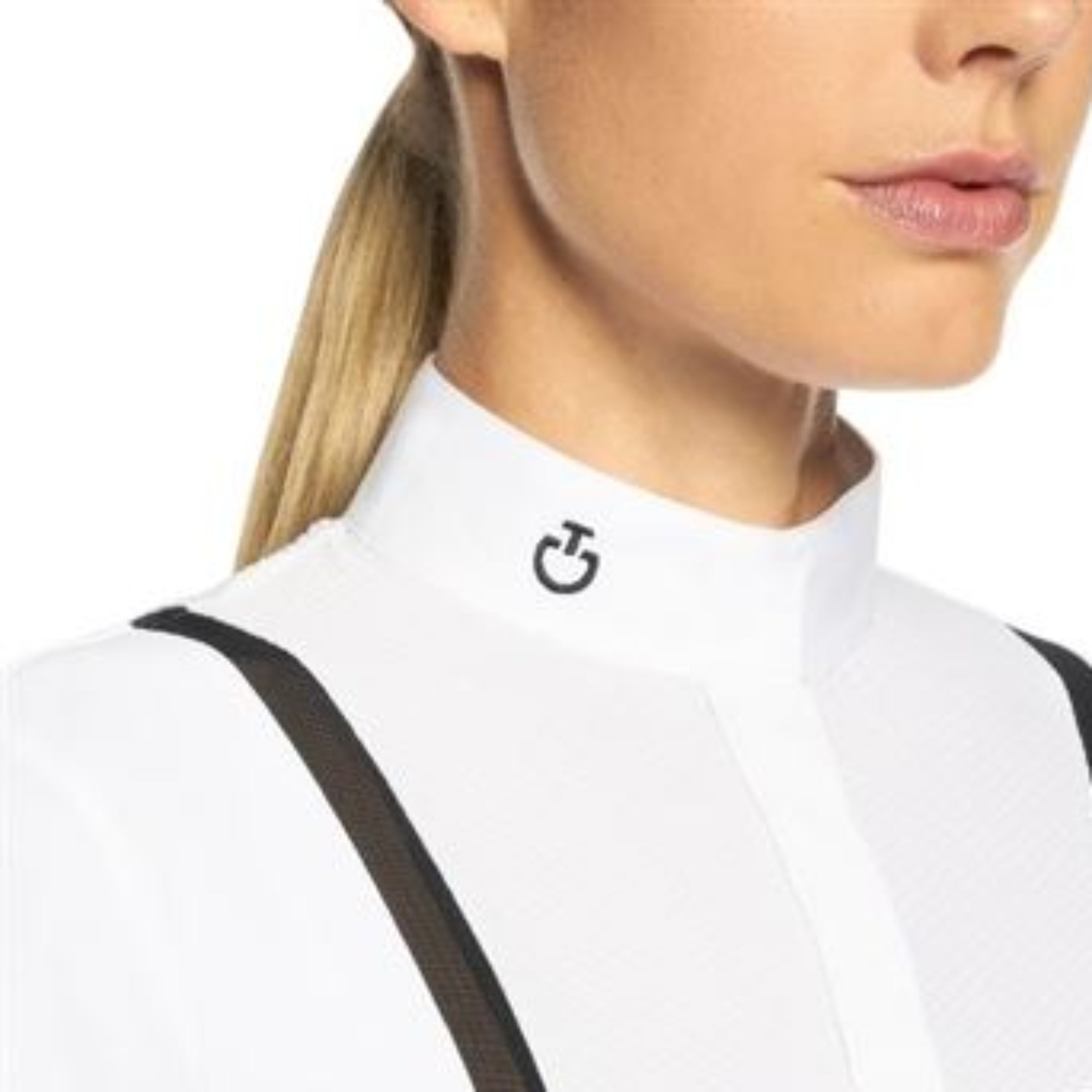 Cavalleria Toscana Textured Jersey Stævnepolo M. Mesh - Hvid