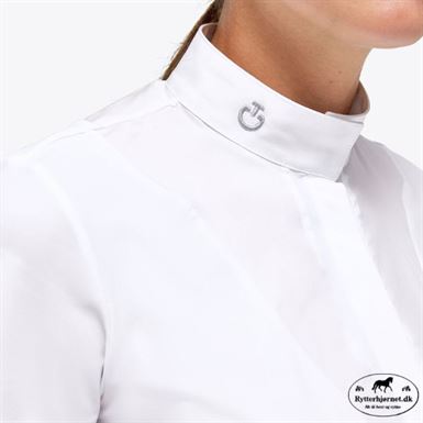 Cavalleria Toscana Jersey Poplin Bib Stævneshirt - Hvid