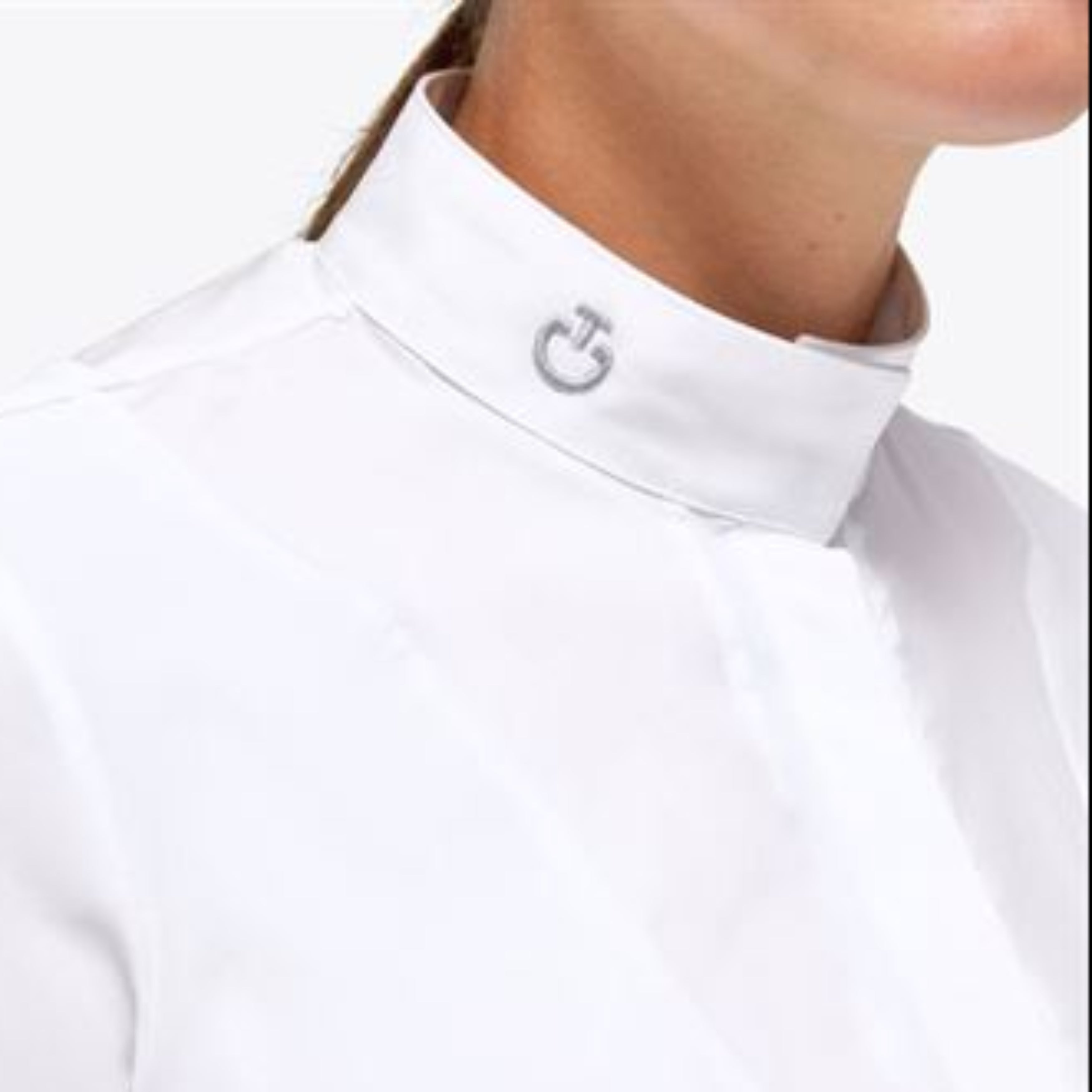 Cavalleria Toscana Jersey Poplin Bib Stævneshirt - Hvid