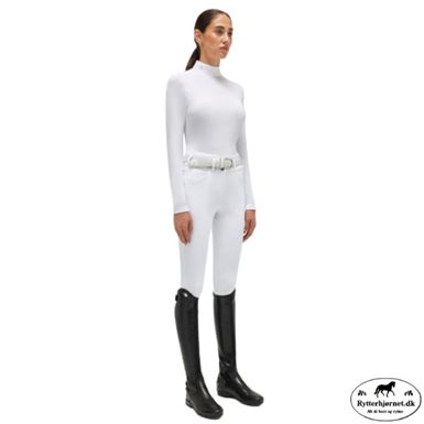 Cavalleria Toscana Tech Piquet L/S Stævnebluse - Hvid
