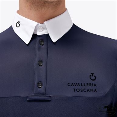 Cavalleria Toscana Jersey Fleece Stævnepolo Til Herre - Navy