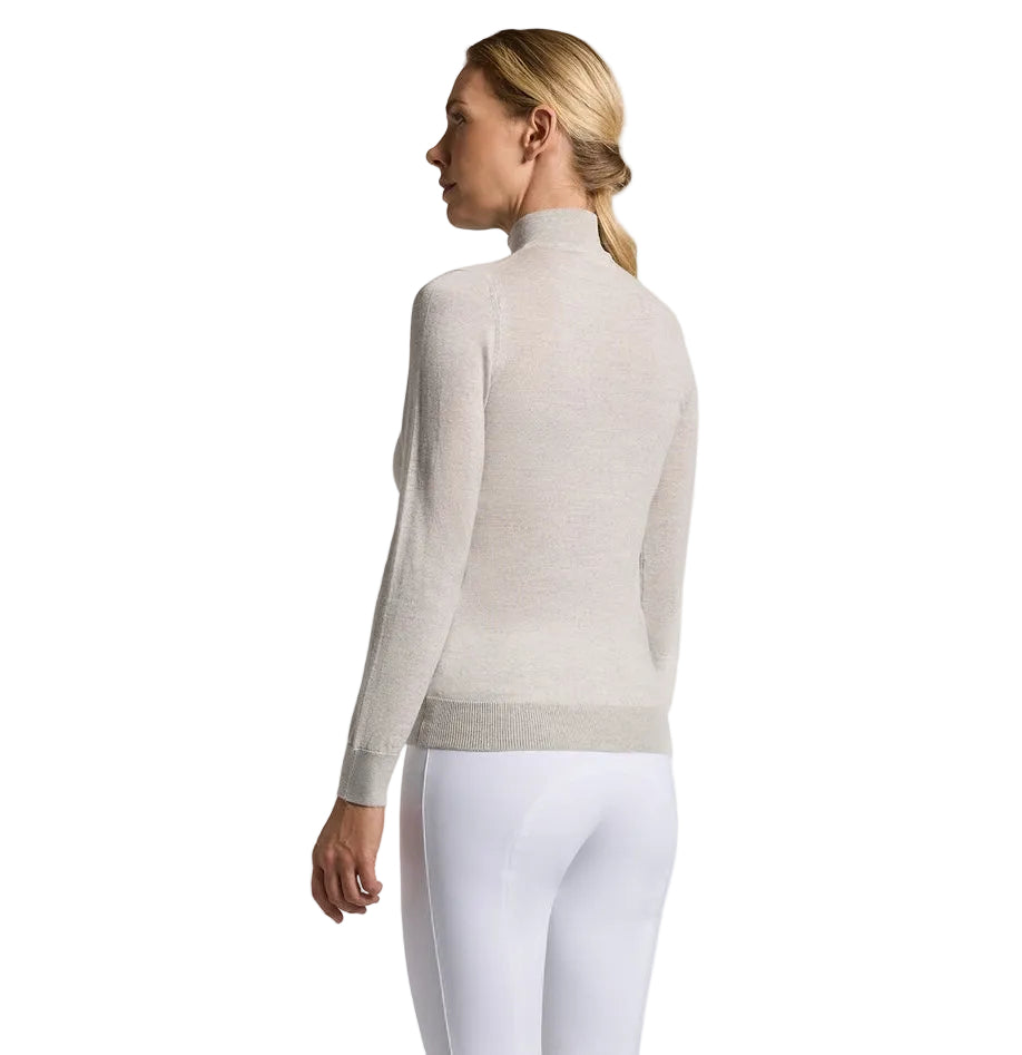 Cavalleria Toscana 1/2 Zip Sweater - Stone Grey