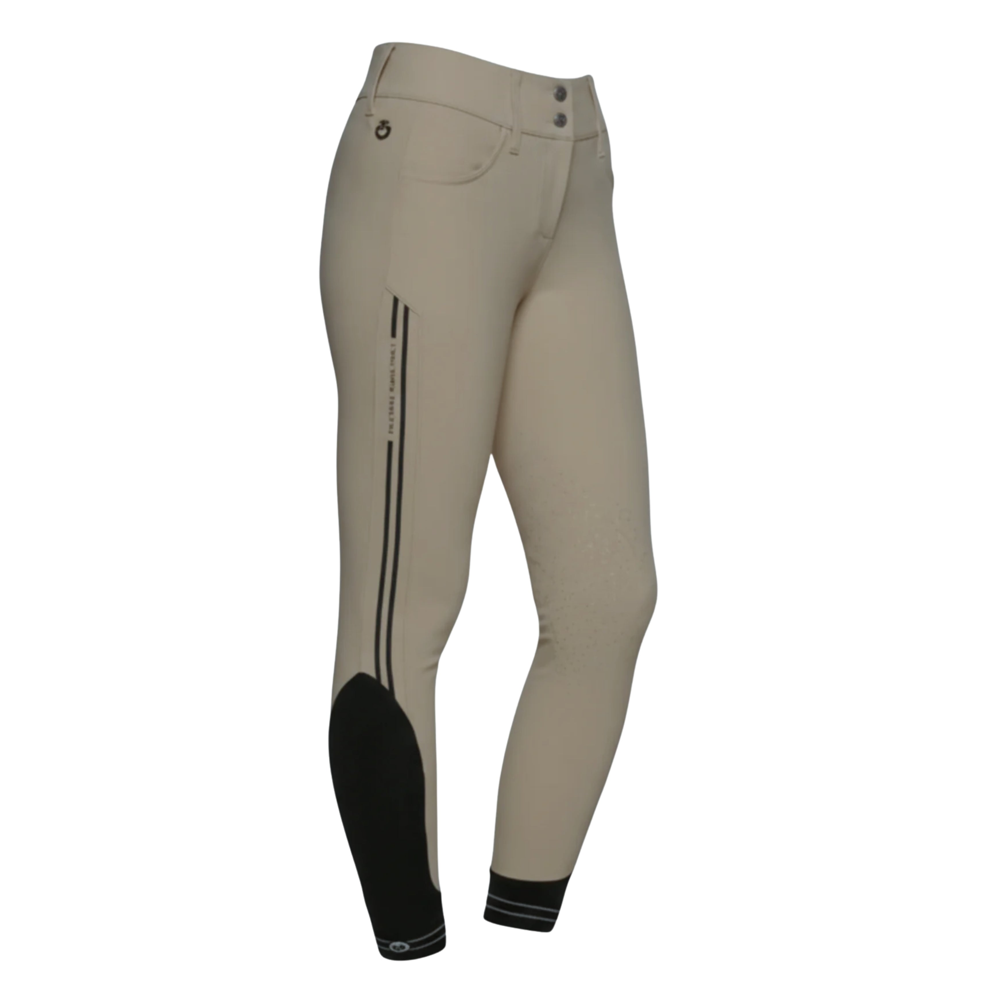 Cavalleria Toscana Embossed Strip Ridebuks M. Knægrip - Beige