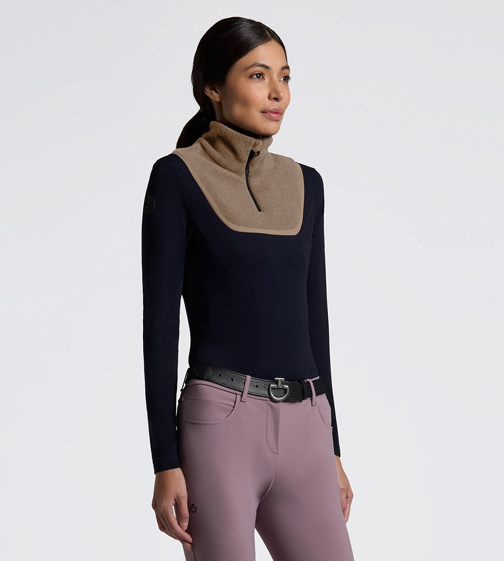 Cavalleria Toscana Jersey Fleece Bluse