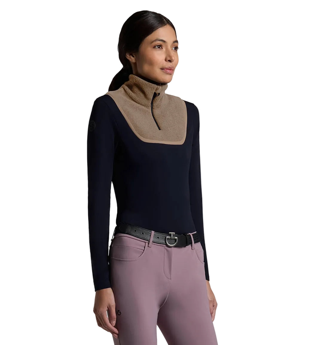 Cavalleria Toscana Jersey Fleece Bluse