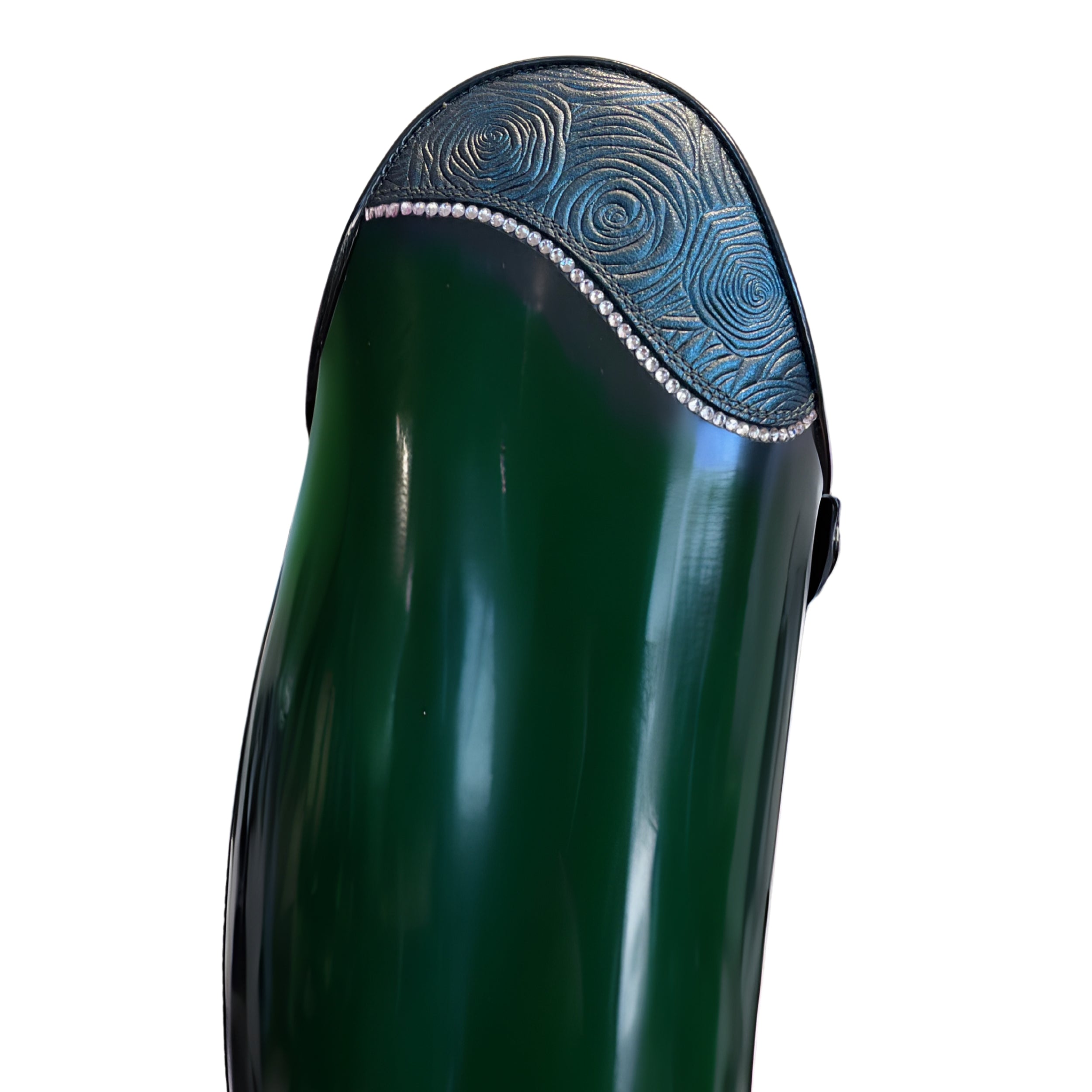 Deniro Bellini Ridestøvler Brushed Green M. Roseto Verde Top & Krystaller