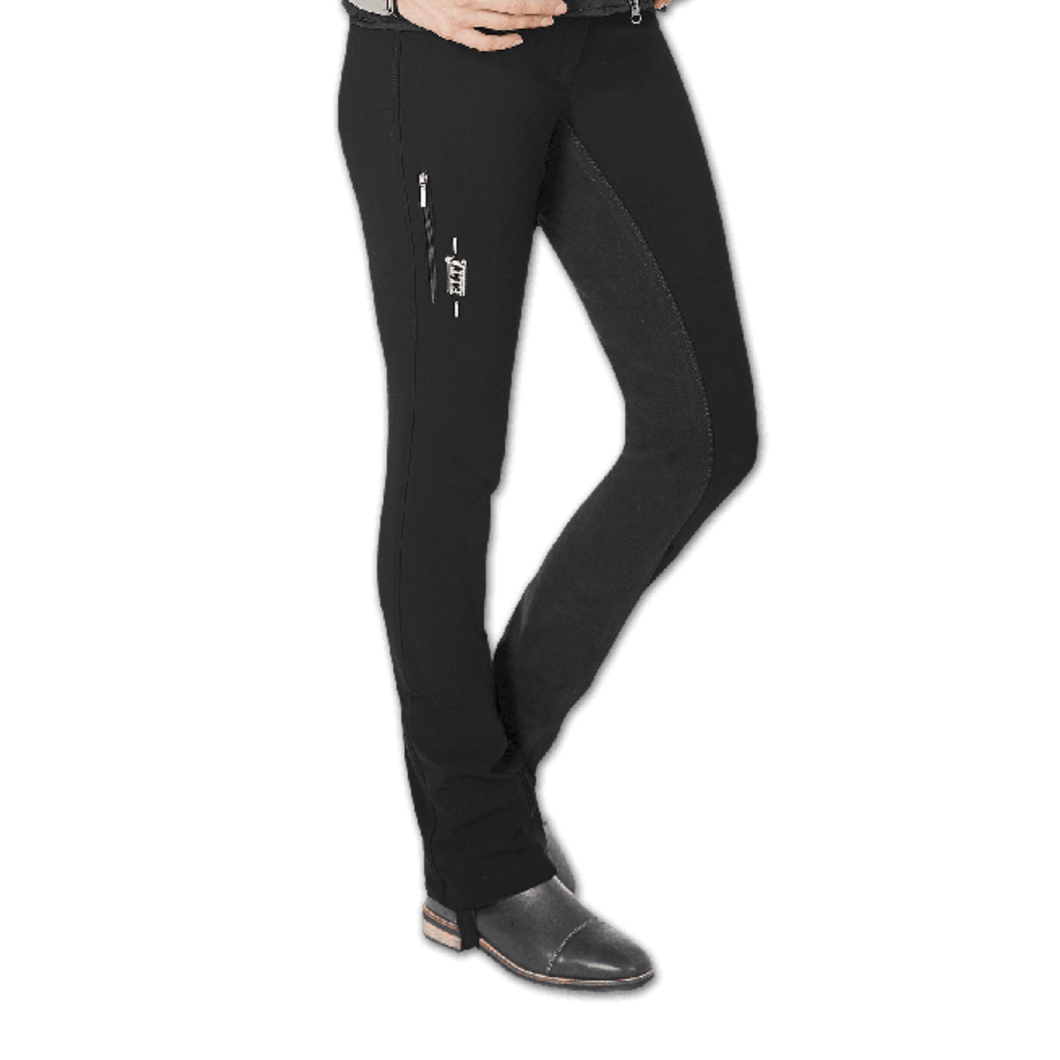 ELT Jonka Thermo Jodhpurridebukser m. Fuldskind - Sort