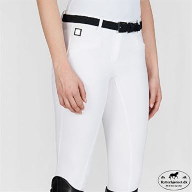 Equiline Cedar Ridebukser med Fuldgrip - Hvid
