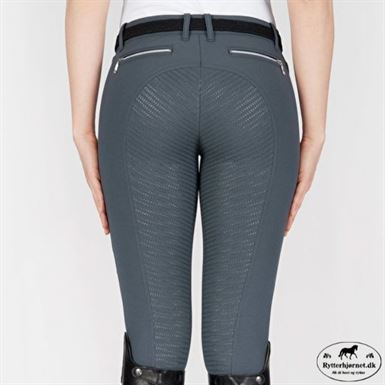 Equiline Cedar Ridebukser med Fuldgrip - Grå