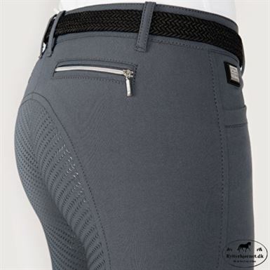 Equiline Cedar Ridebukser med Fuldgrip - Grå