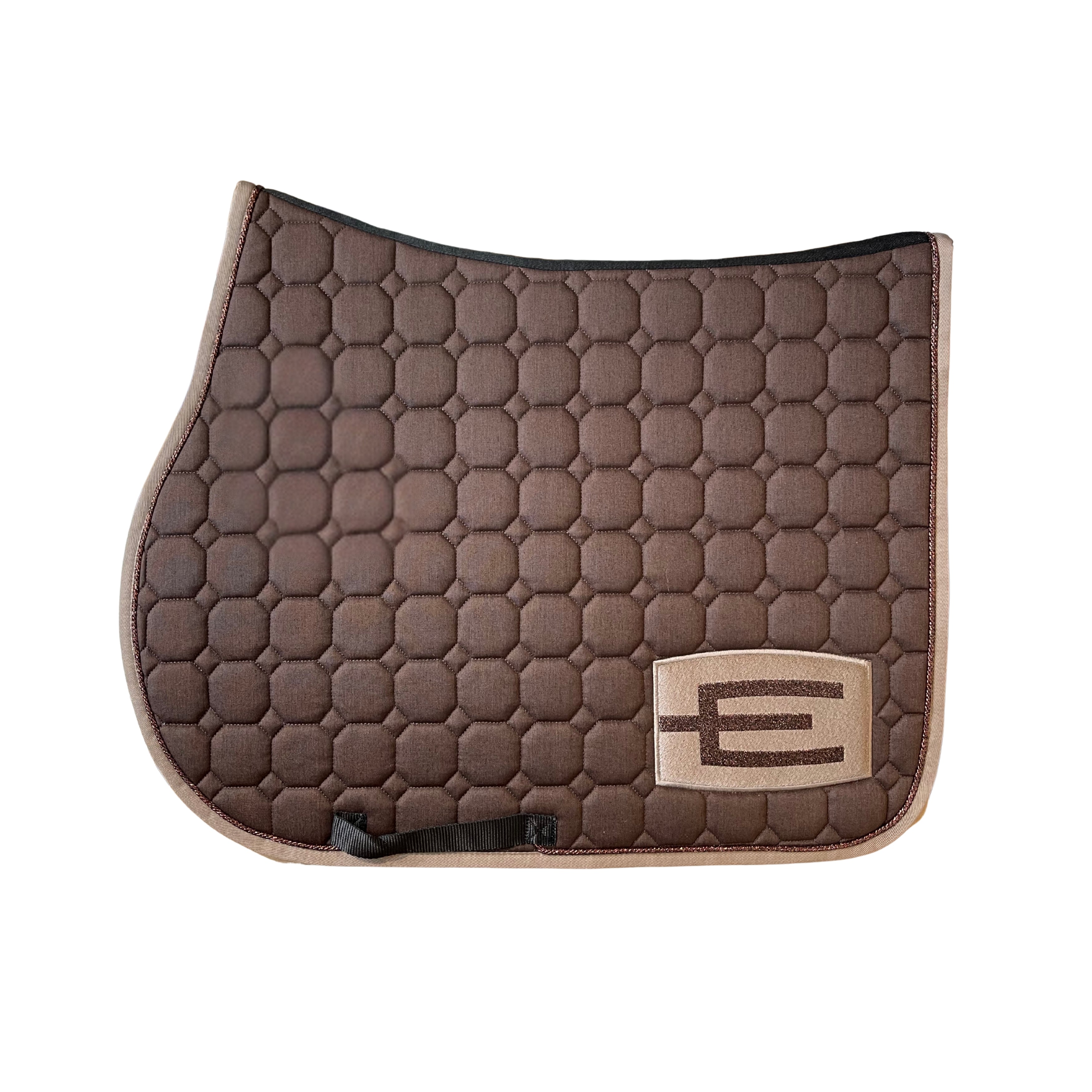 Equiline Octagon Springunderlag - Brun/Cappucino/Glitter Bronze