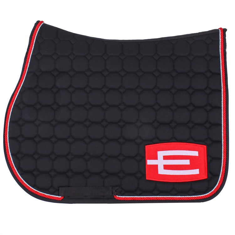 Equiline Octagon Springunderlag - Sort/Rød/Silver