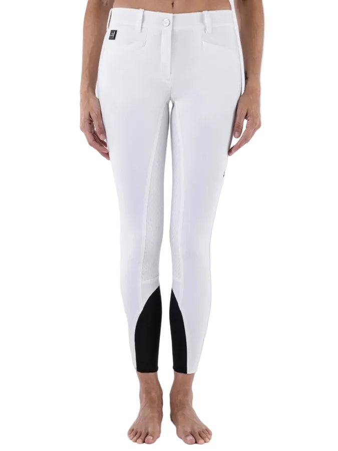 Equiline Cedar Ridebukser med Fuldgrip - Hvid