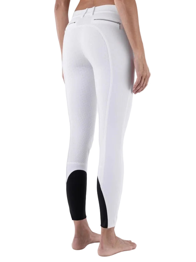 Equiline Cedar Ridebukser med Fuldgrip - Hvid