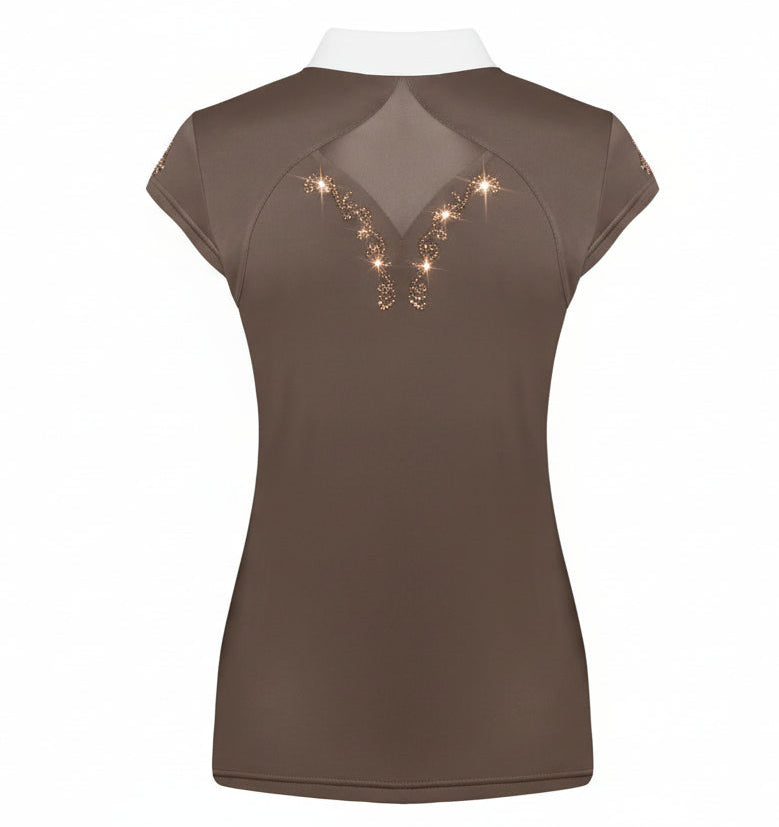 FairPlay Cathrine Sleeveless Stævne Bluse - Taupe/Rosegold