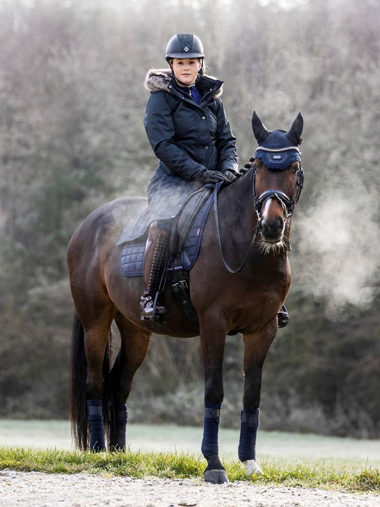 LeMieux Loire Vandtæt Lang Ridejakke - Navy