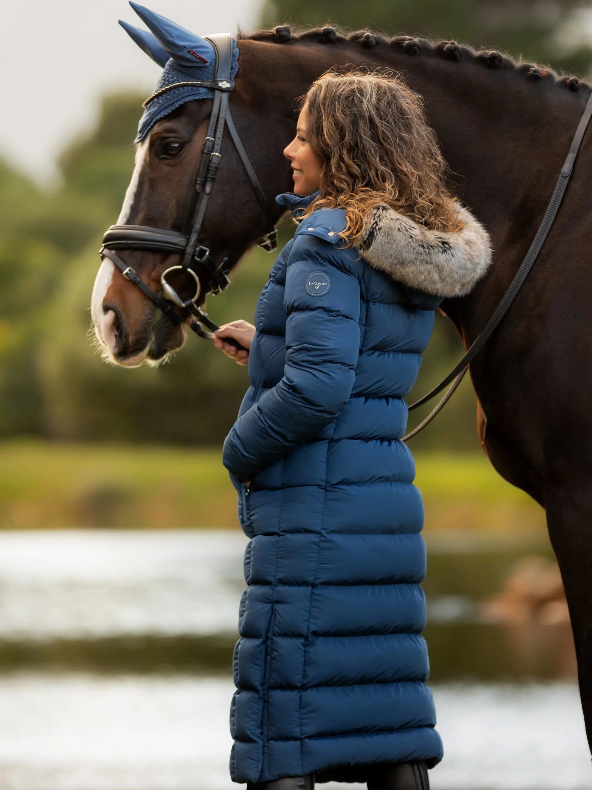 LeMieux Harper Lang Frakke - Atlantic blue